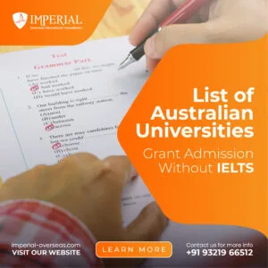 List of Australian Universities that grant Admission without IELTS