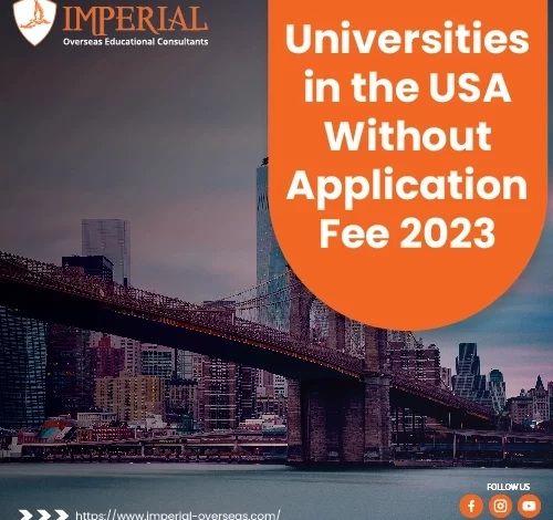Universities in the USA Without Application Fee 2023-2024