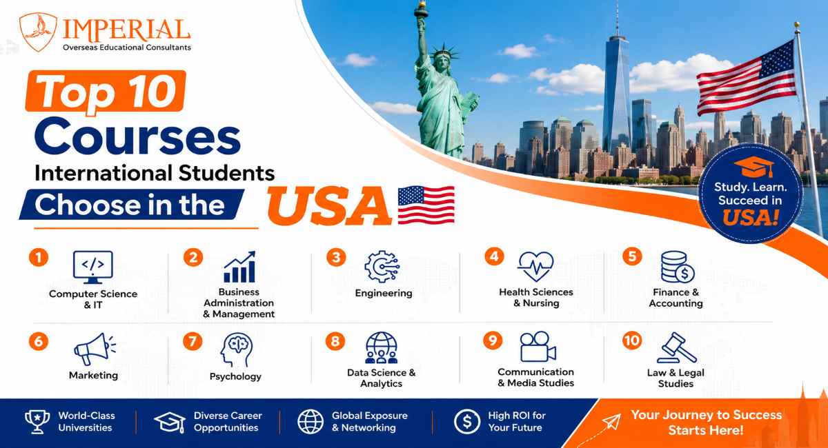 Top 10 Courses International Students Choose in the USA